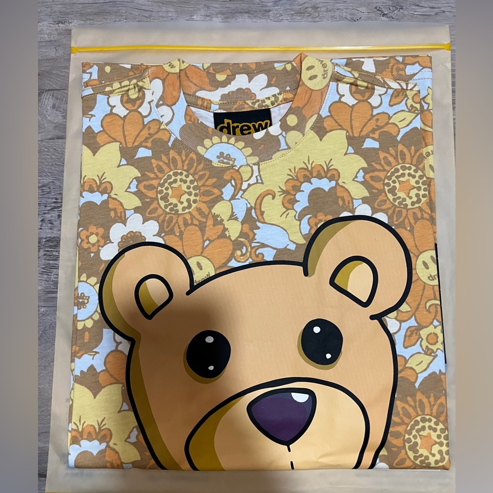 Drew House x Justin Bieber Vintage Theodore Floral Tee Shirt XXS